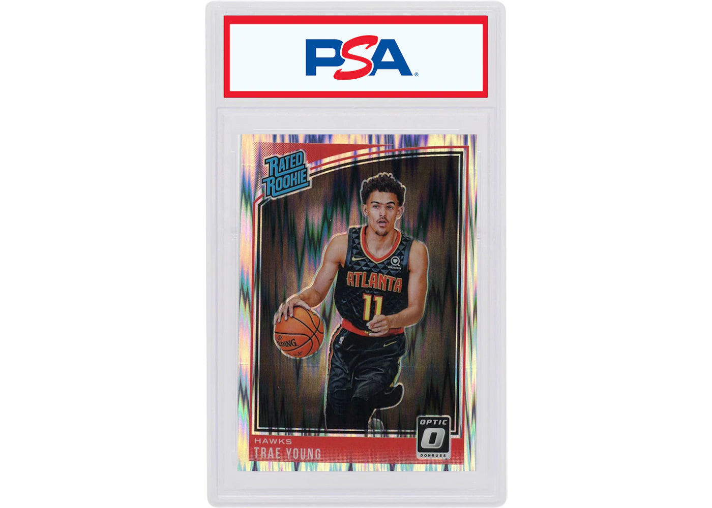 Trae Young 2018 Panini Donruss Optic Rookie Shock #198 (PSA or BGS Graded)