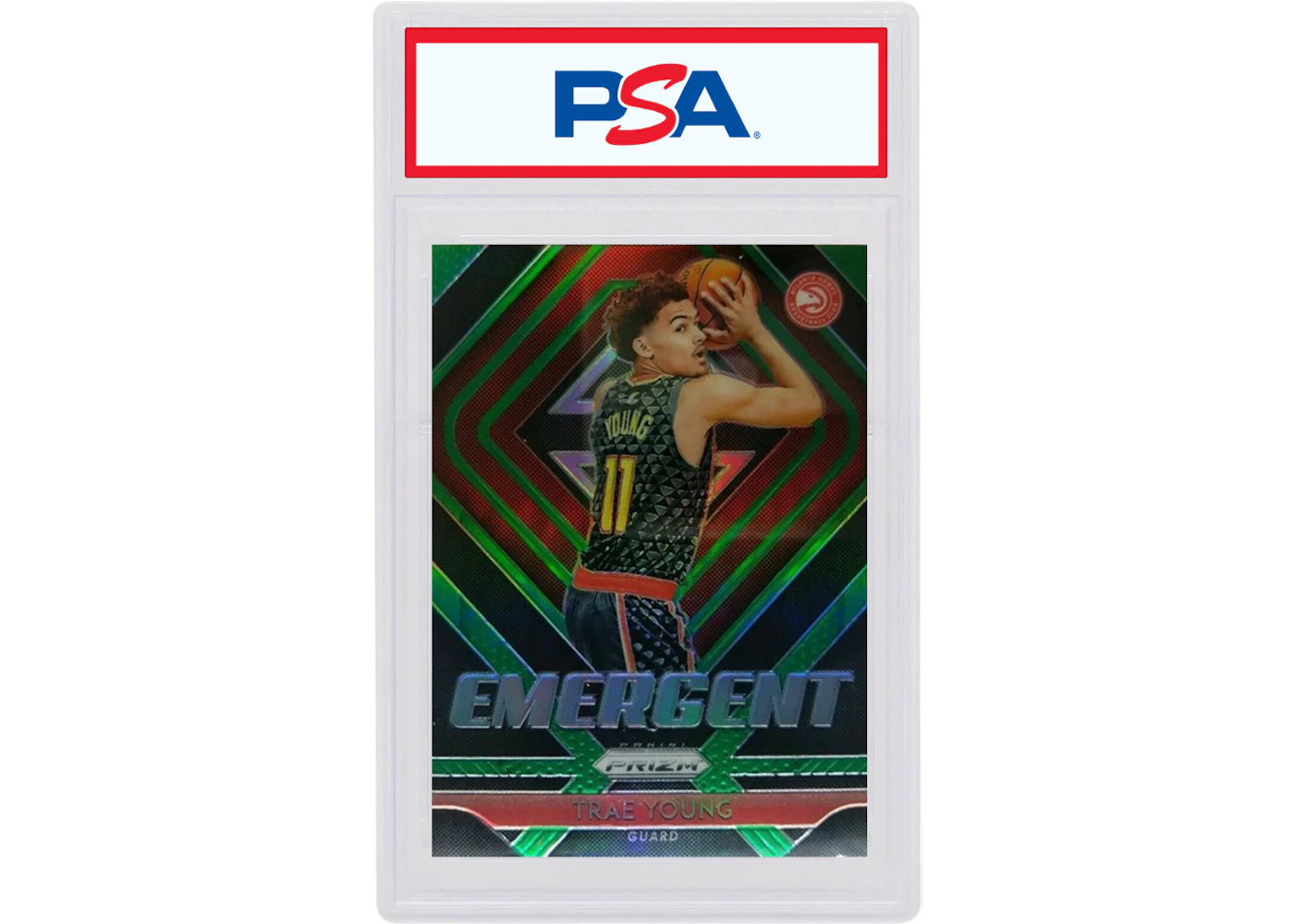 Trae Young 2018 Panini Prizm Emergent Rookie Green #5 (PSA or BGS Graded)