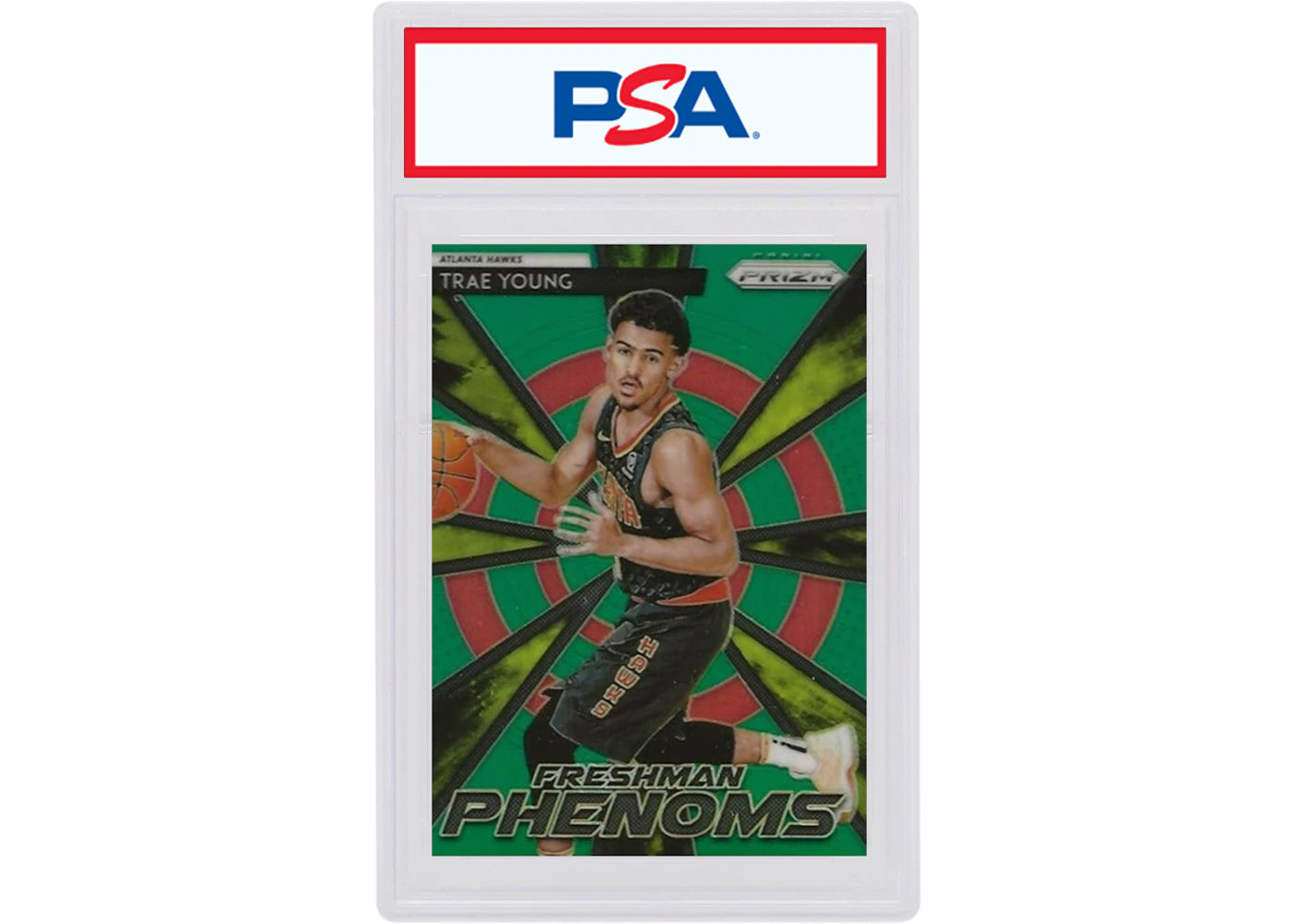 Trae Young 2018 Panini Prizm Freshman Phenoms Rookie Green #21 (PSA or BGS Graded)