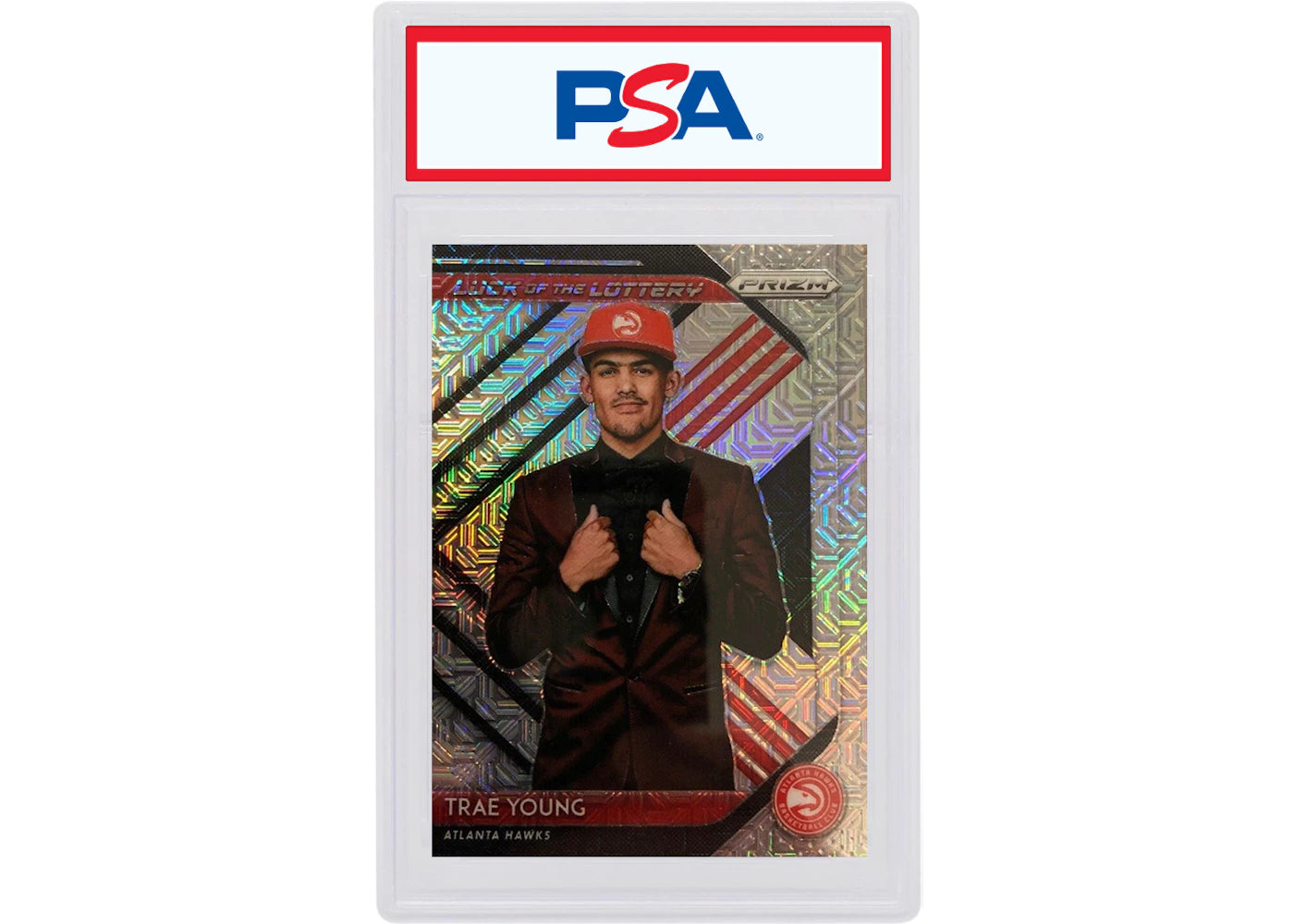 Trae Young 2018 Panini Prizm Luck of the Lottery Rookie Mojo /25 #5 (PSA or BGS Graded)