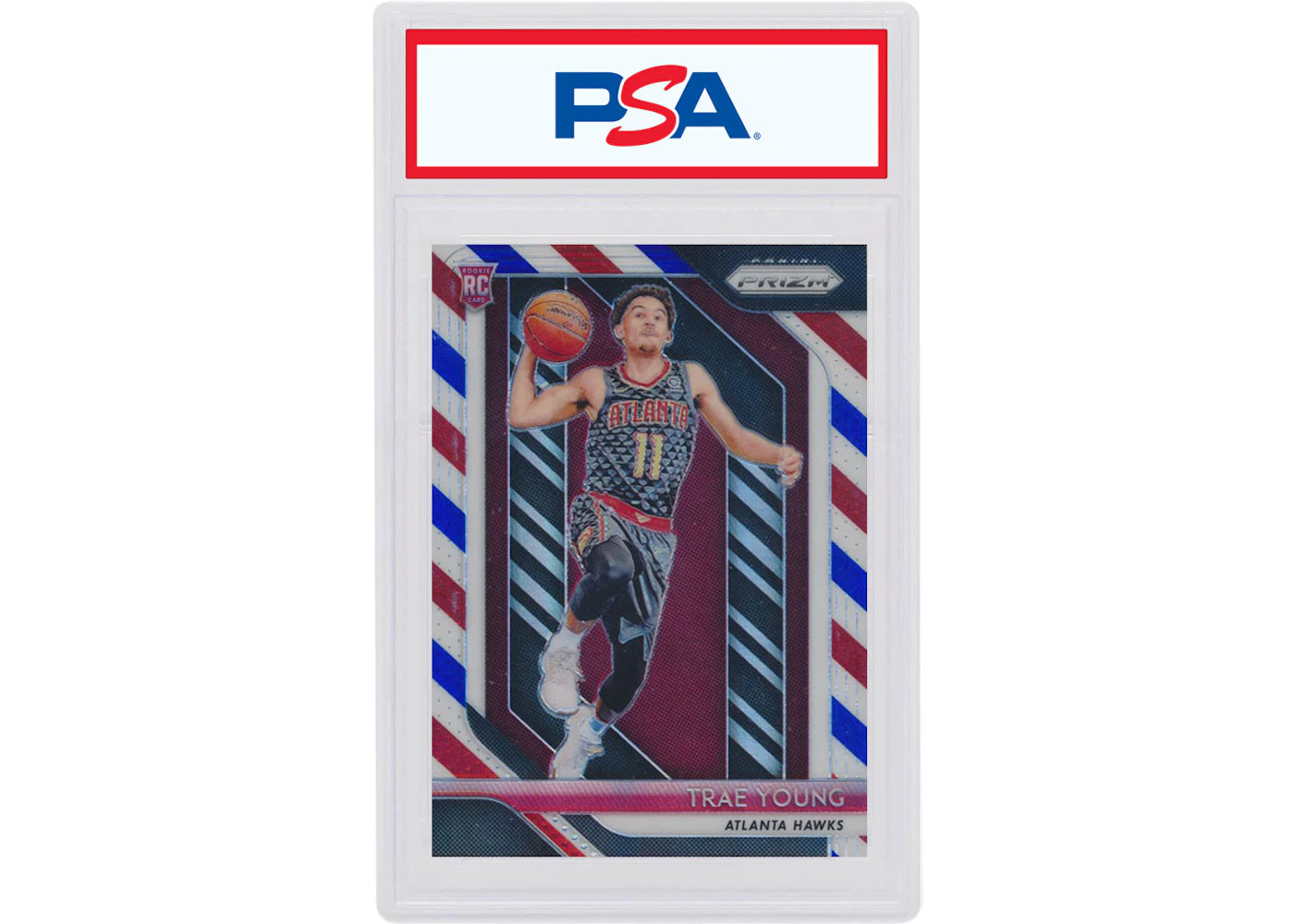 Trae Young 2018 Panini Prizm Rookie Red/White/Blue #78 (PSA or BGS Graded)