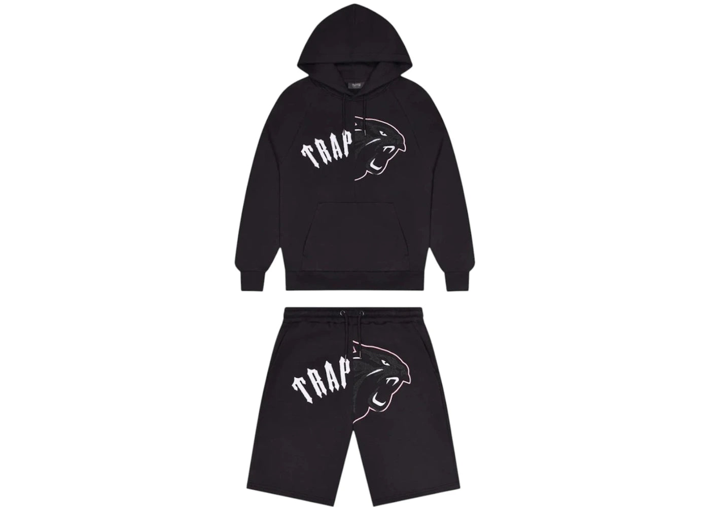 Trapstar Arch Shooters Hooded Shorts Set Black