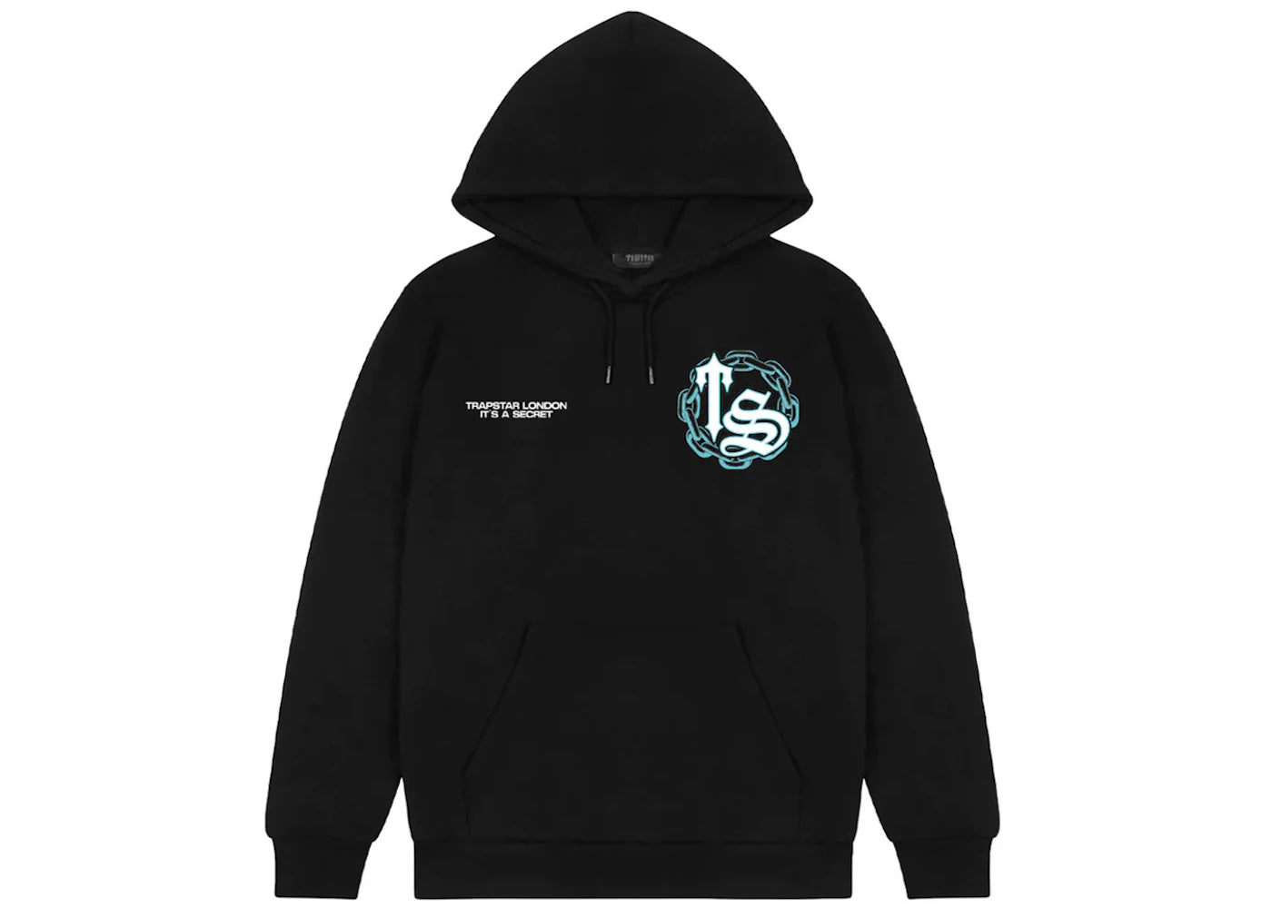 Trapstar Chain Script Hoodie Black/Teal