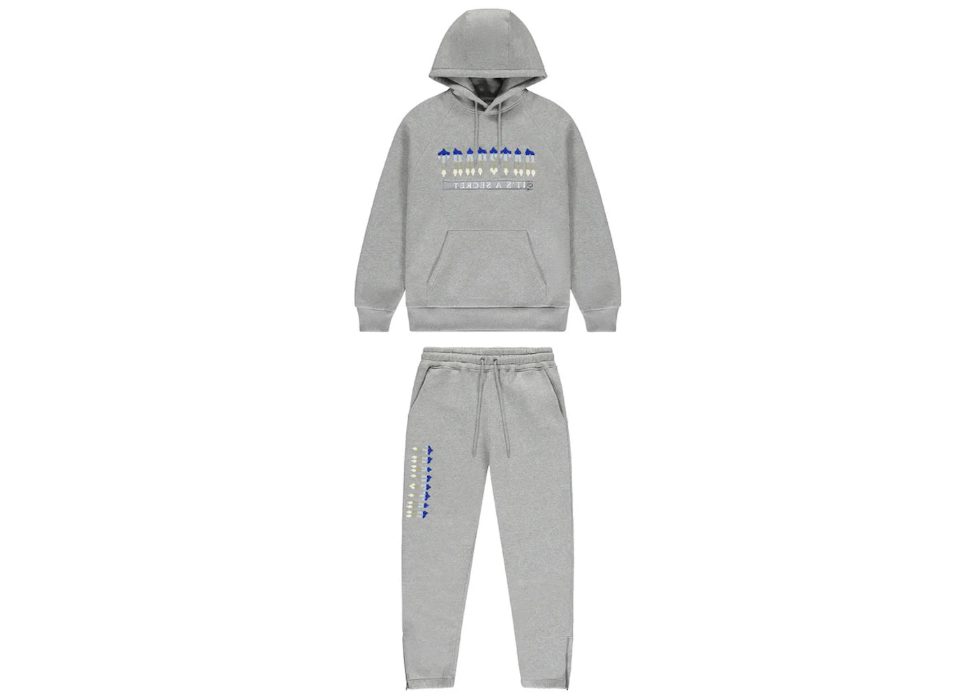 Trapstar Chenille Decoded 2.0 Hooded Tracksuit Grey Ice Edition