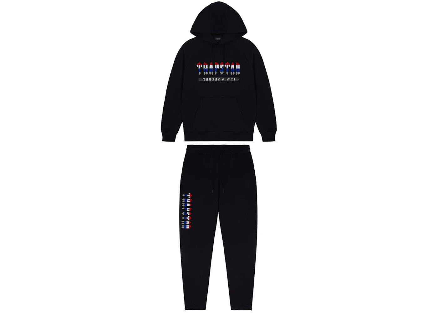 Trapstar Chenille Decoded 2.0 Hooded Tracksuit Black Revolution Edition