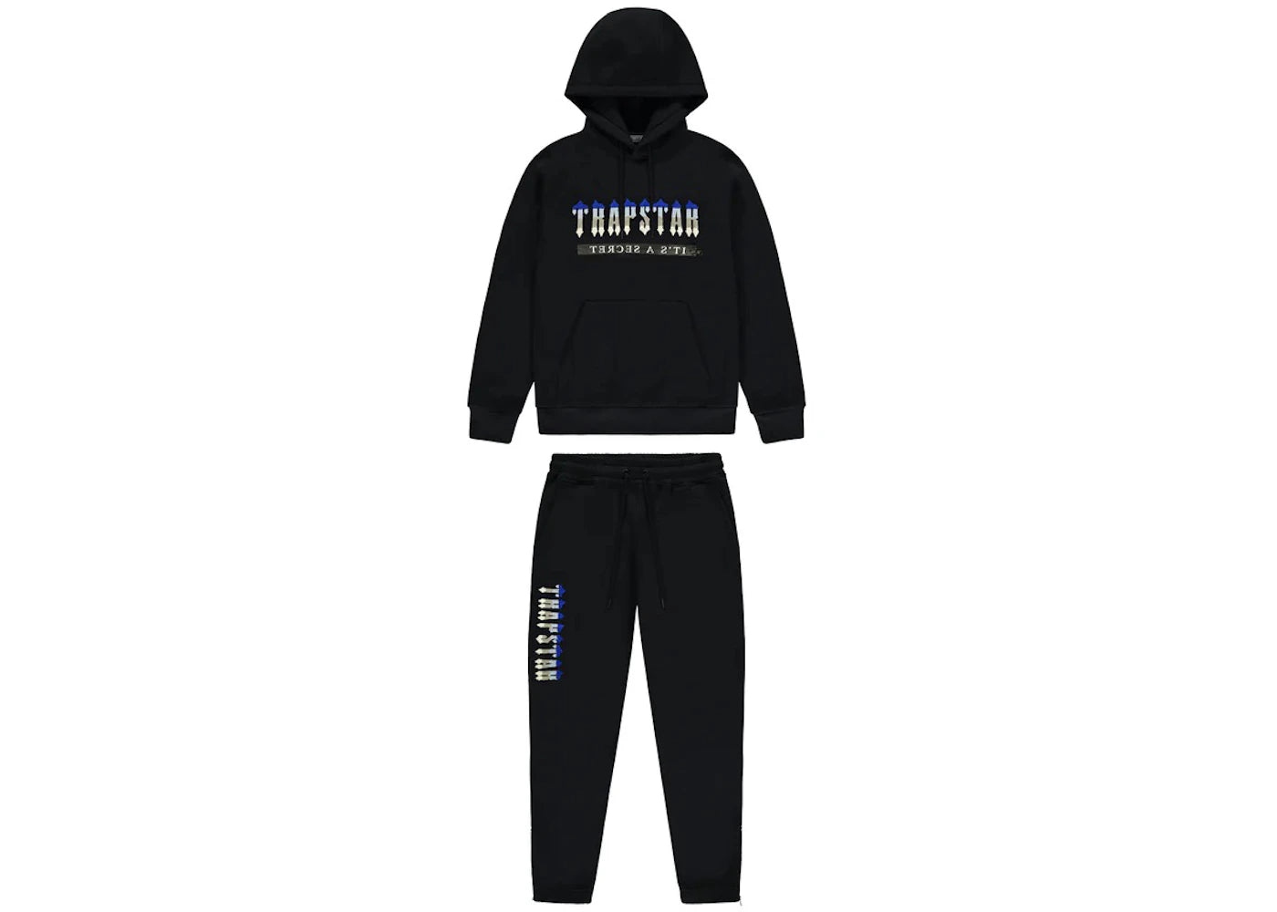 Trapstar Chenille Decoded 2.0 Hooded Tracksuit Black Ice Edition