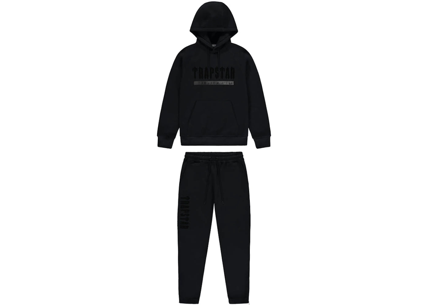 Trapstar Chenille Decoded 2.0 Hoodie Tracksuit Blackout Edition