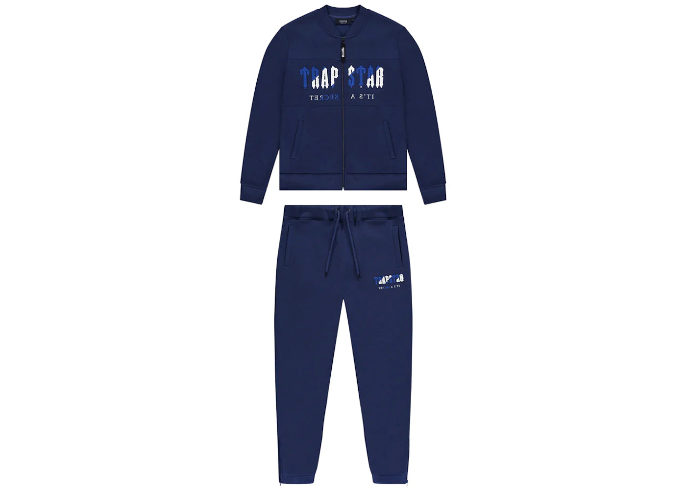 Trapstar Chenille Decoded Zip Tracksuit Navy/Dazzling Blue/Black