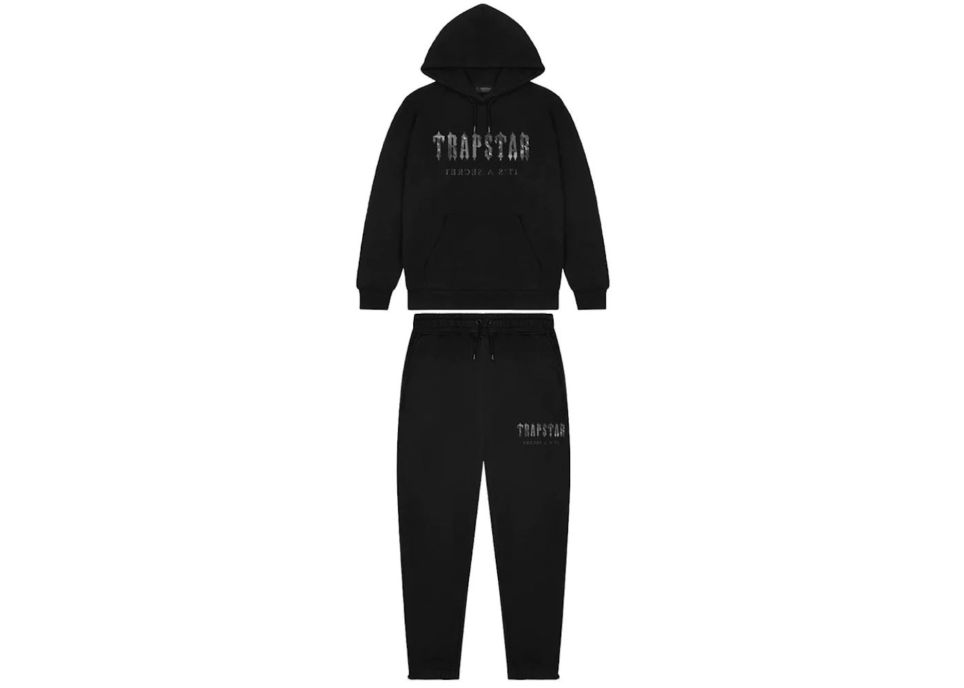 Trapstar Decoded Camo Hooded Tracksuit Blackout Edition