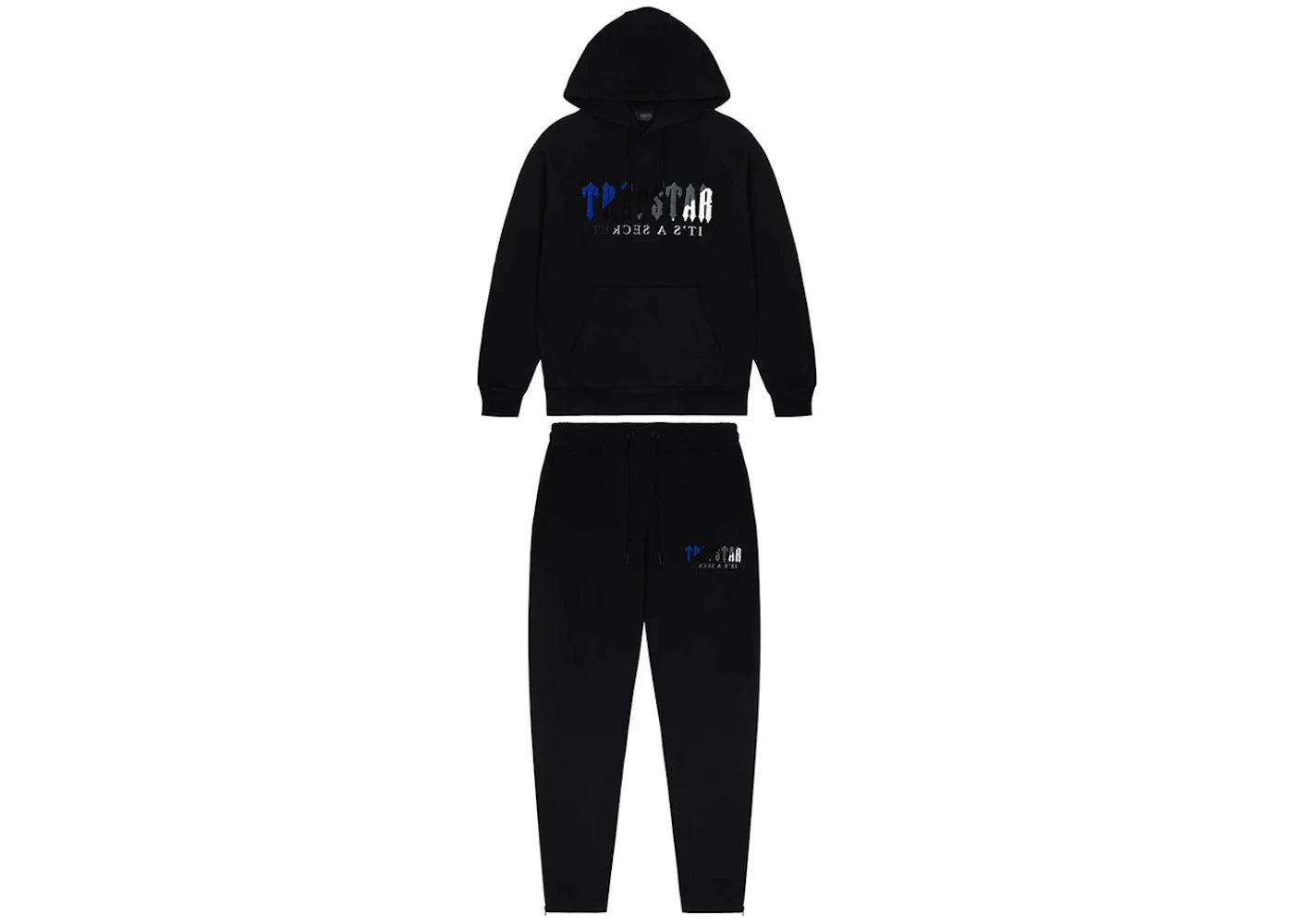 Trapstar Decoded Chenille Hooded 2.0 Tracksuit Black Ice Edition