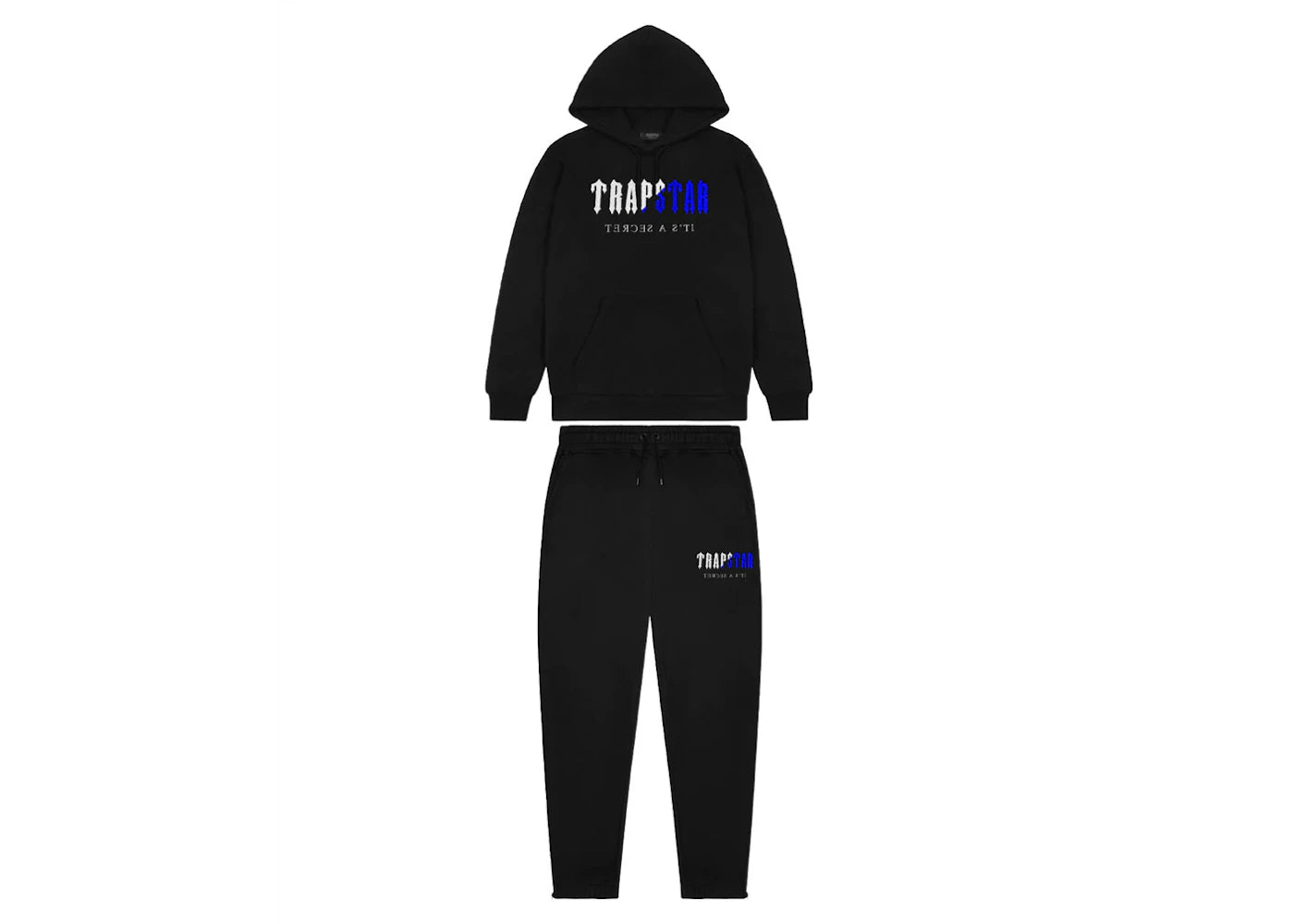 Trapstar Decoded Chenille Hooded Tracksuit Black Ice Edition