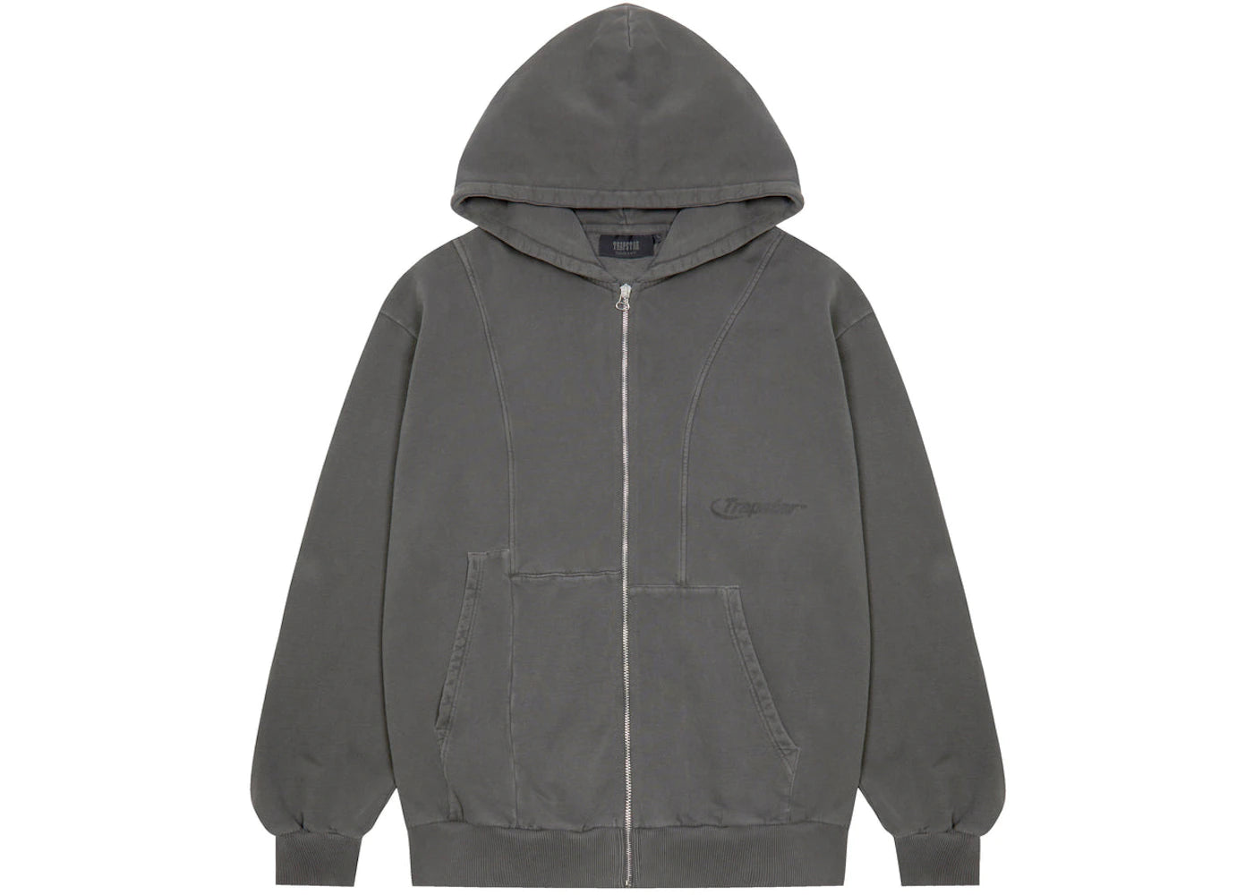 Trapstar Deconstructed Hyperdrive Oversized Zip Hoodie Enzyme Wash