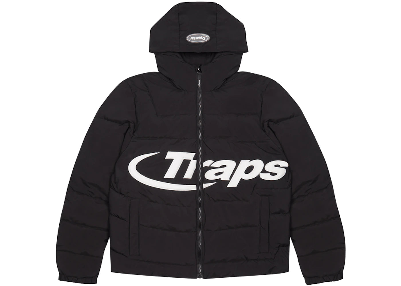 Trapstar Hyperdrive Hooded Puffer Jacket Black/White