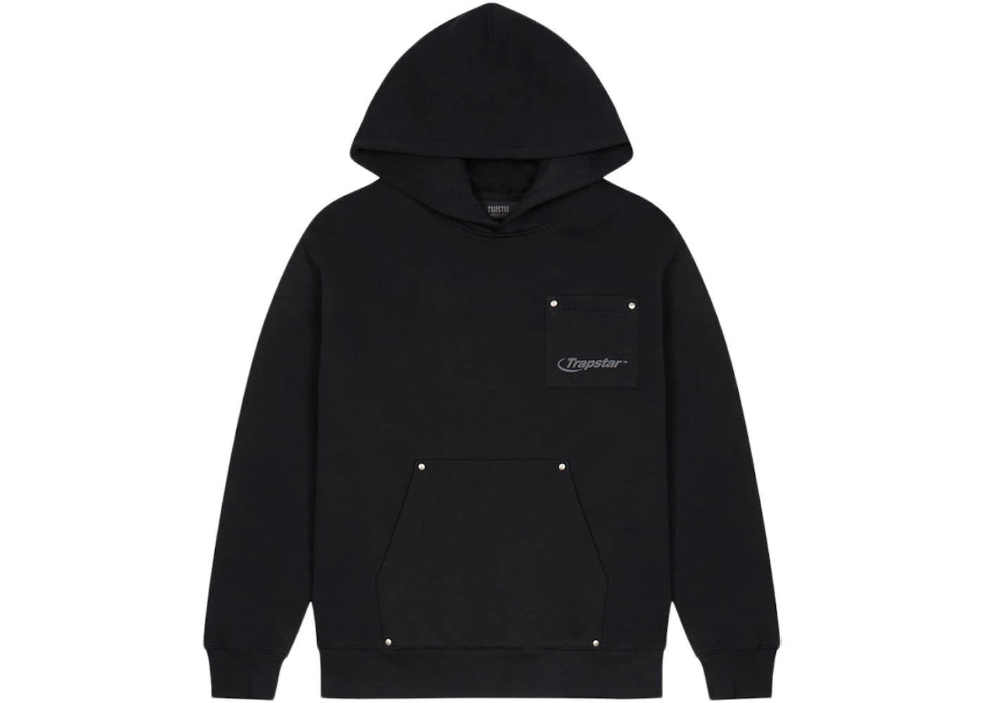 Trapstar Hyperdrive Rivet Pocket Hoodie Black