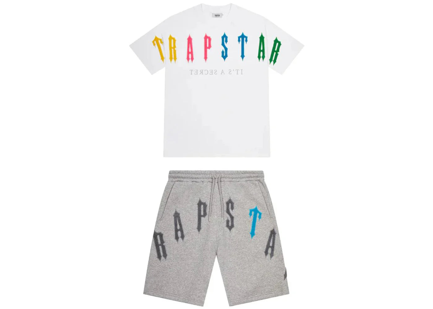 Trapstar Irongate Arch 2.0 Short Set White/Candy - Side Kicks