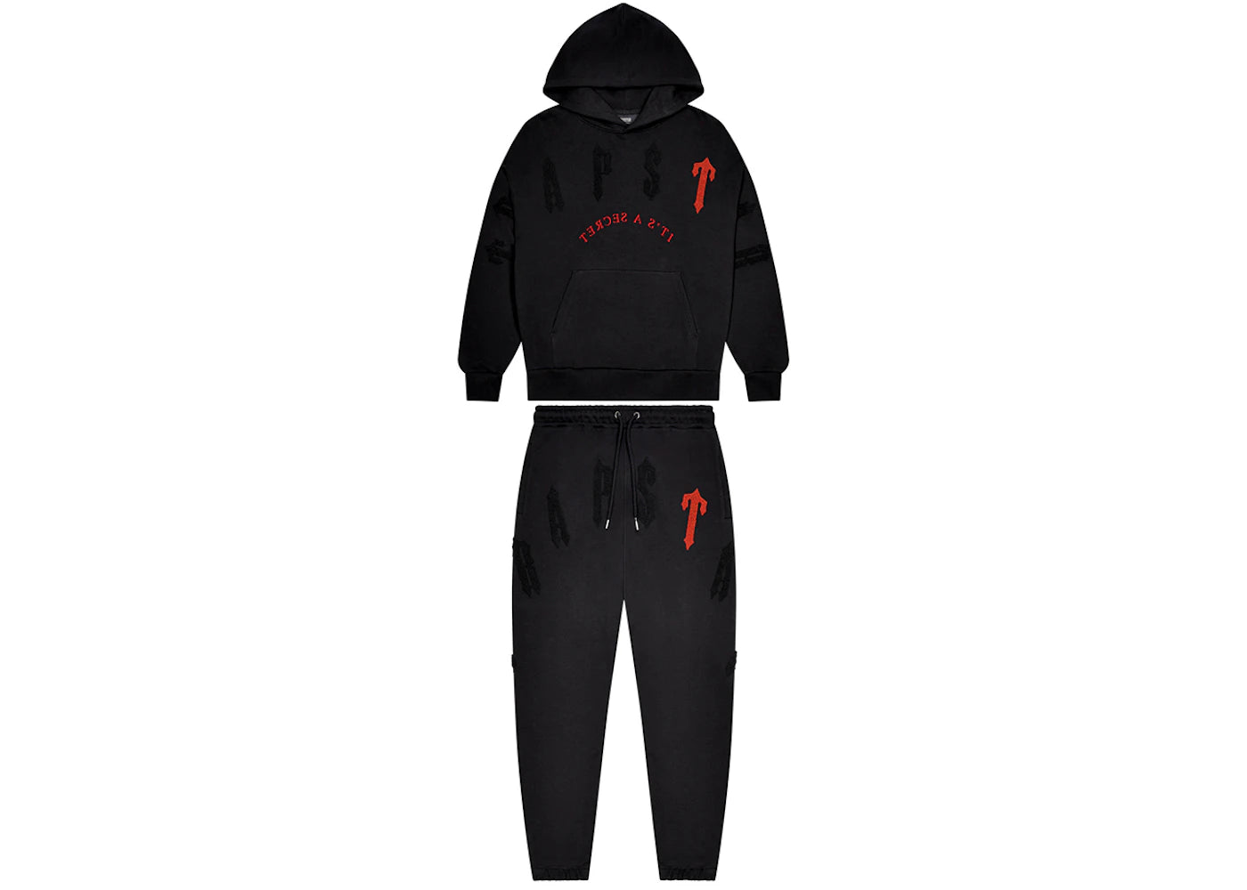 Trapstar Irongate Arch Chenille 2.0 Tracksuit (FW24) Black/Red