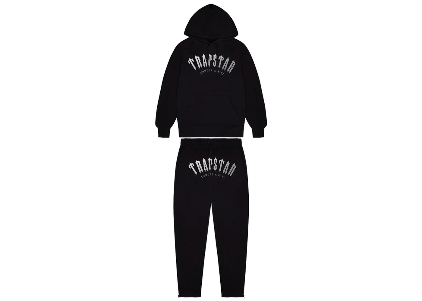 Trapstar Irongate Arch It's A Secret Hooded Gel Tracksuit Black/White