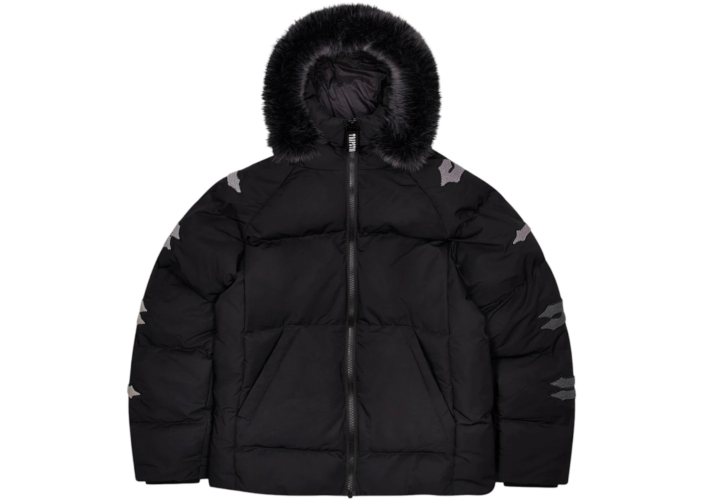 Trapstar Irongate Chenille Sleeve Puffer Jacket Black