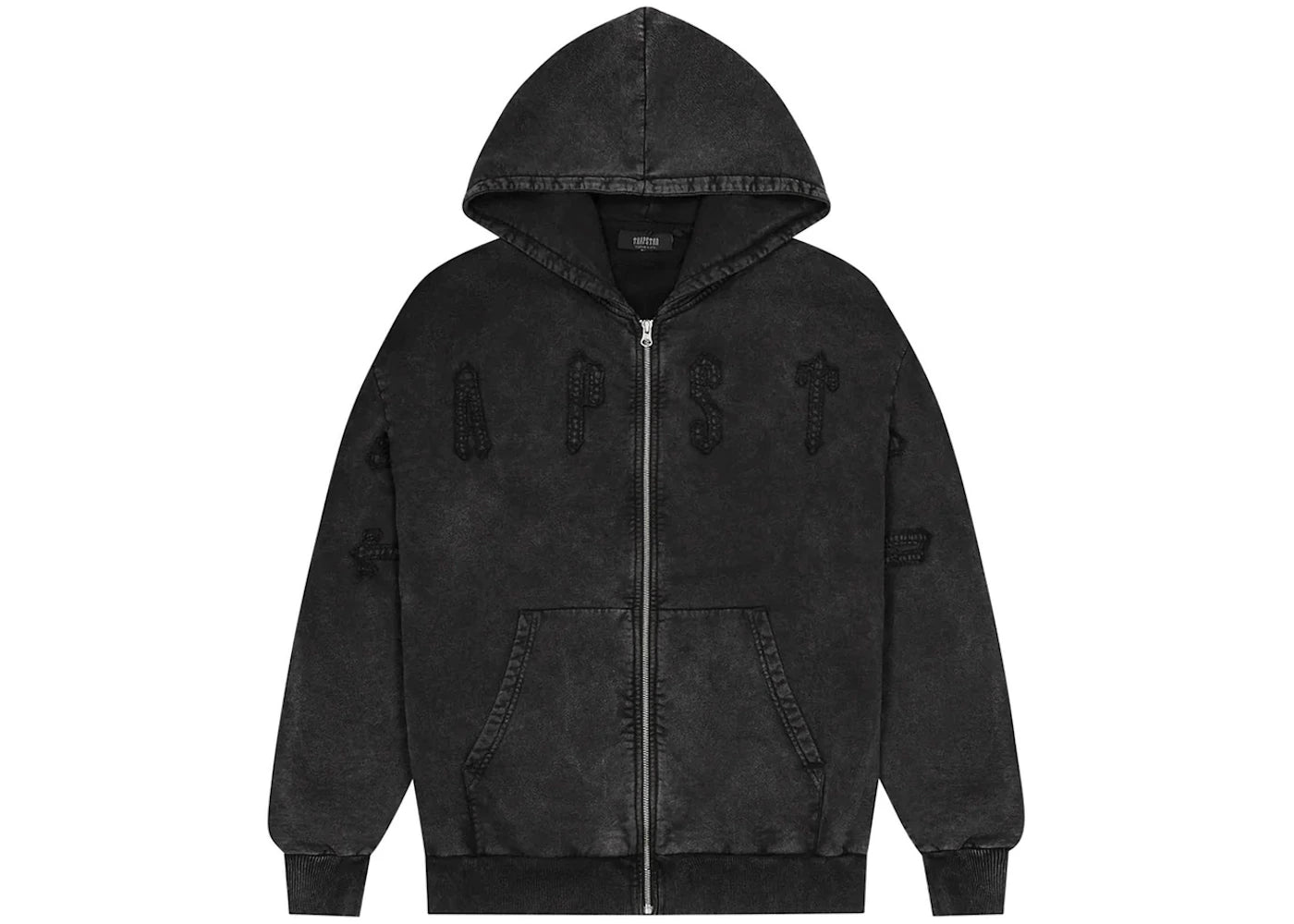 Trapstar Irongate Patchwork Zip Hoodie Steel Grey