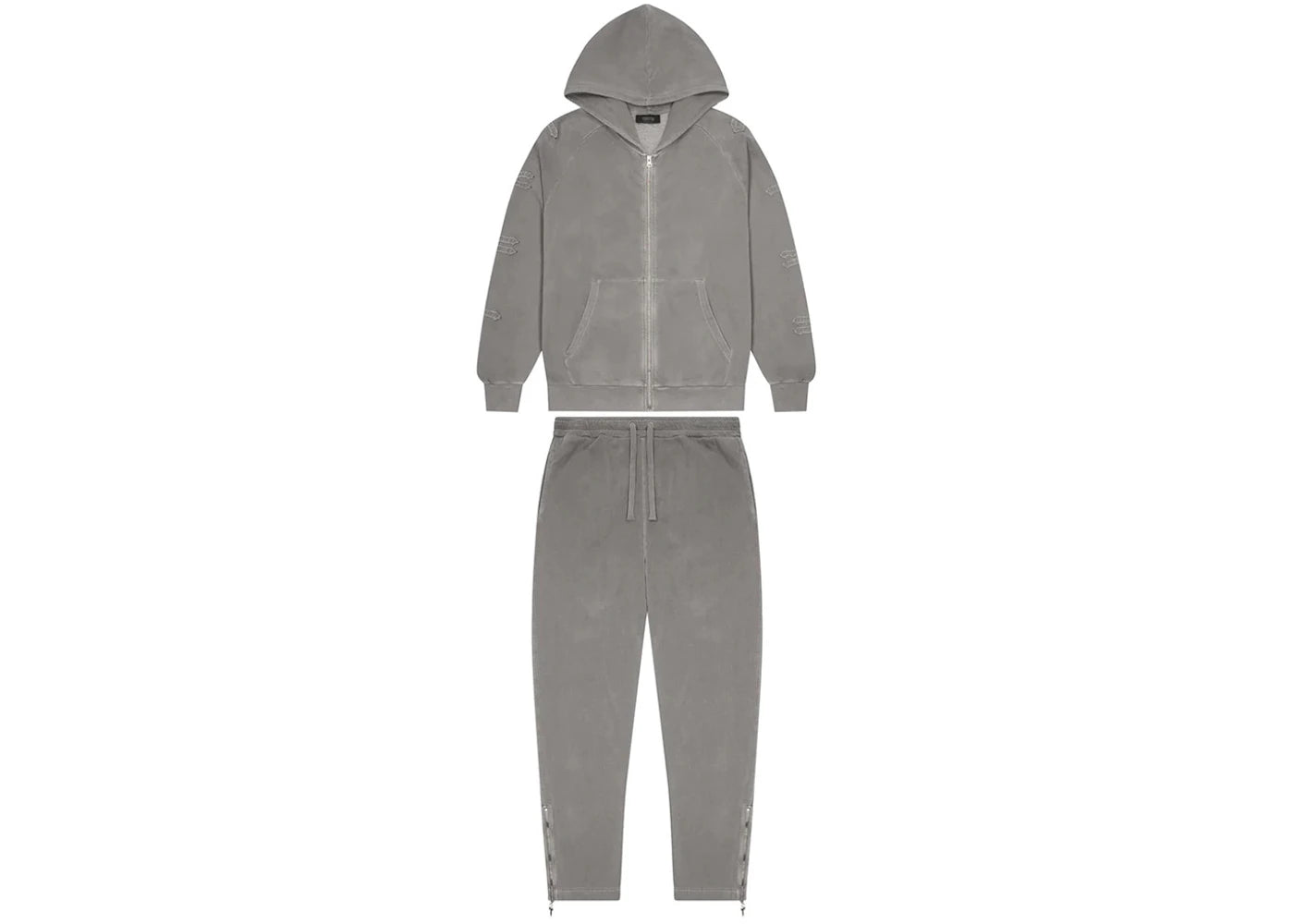 Trapstar Irongate Patchwork Zip Hoodie Tracksuit Steel Grey