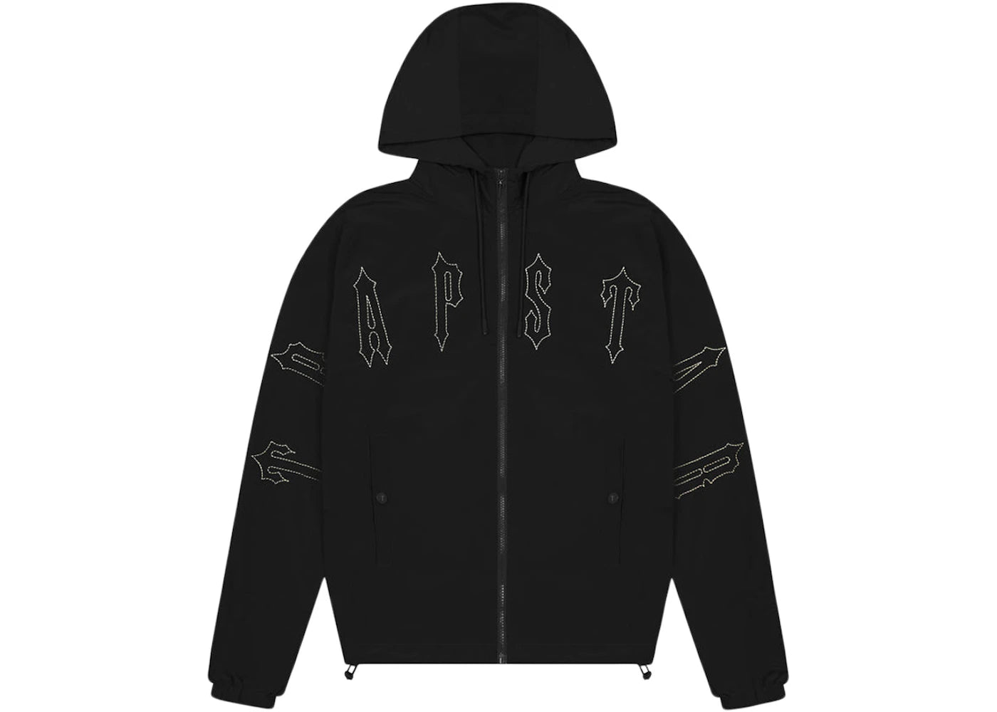 Trapstar Irongate Quilted Windbreaker Jacket Black/White