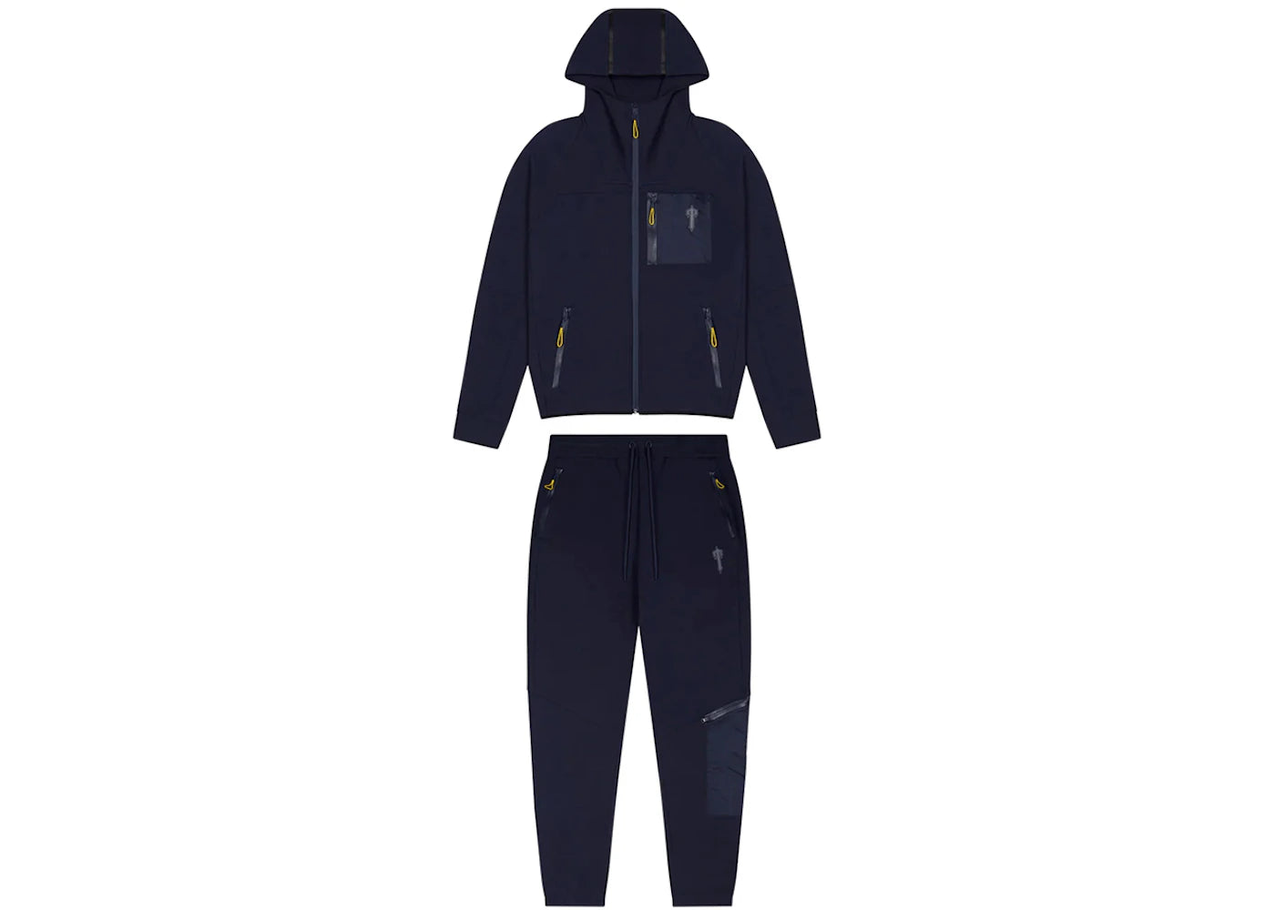 Trapstar Irongate T Fleece Zip Tracksuit Navy/Yellow