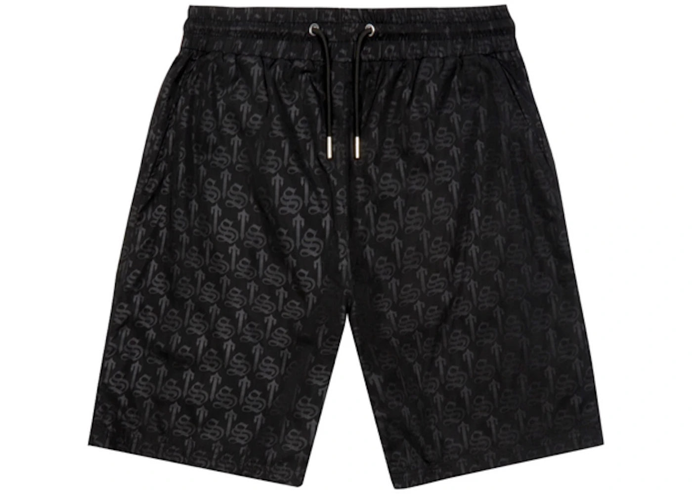 Trapstar Premium Irongate Monogram Shorts Black