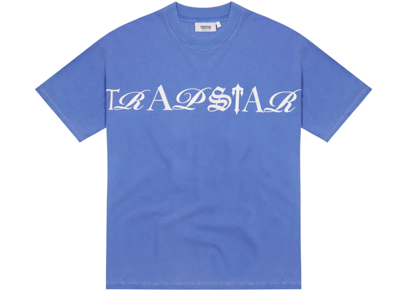 Trapstar Script T-shirt Dazzling Blue/White