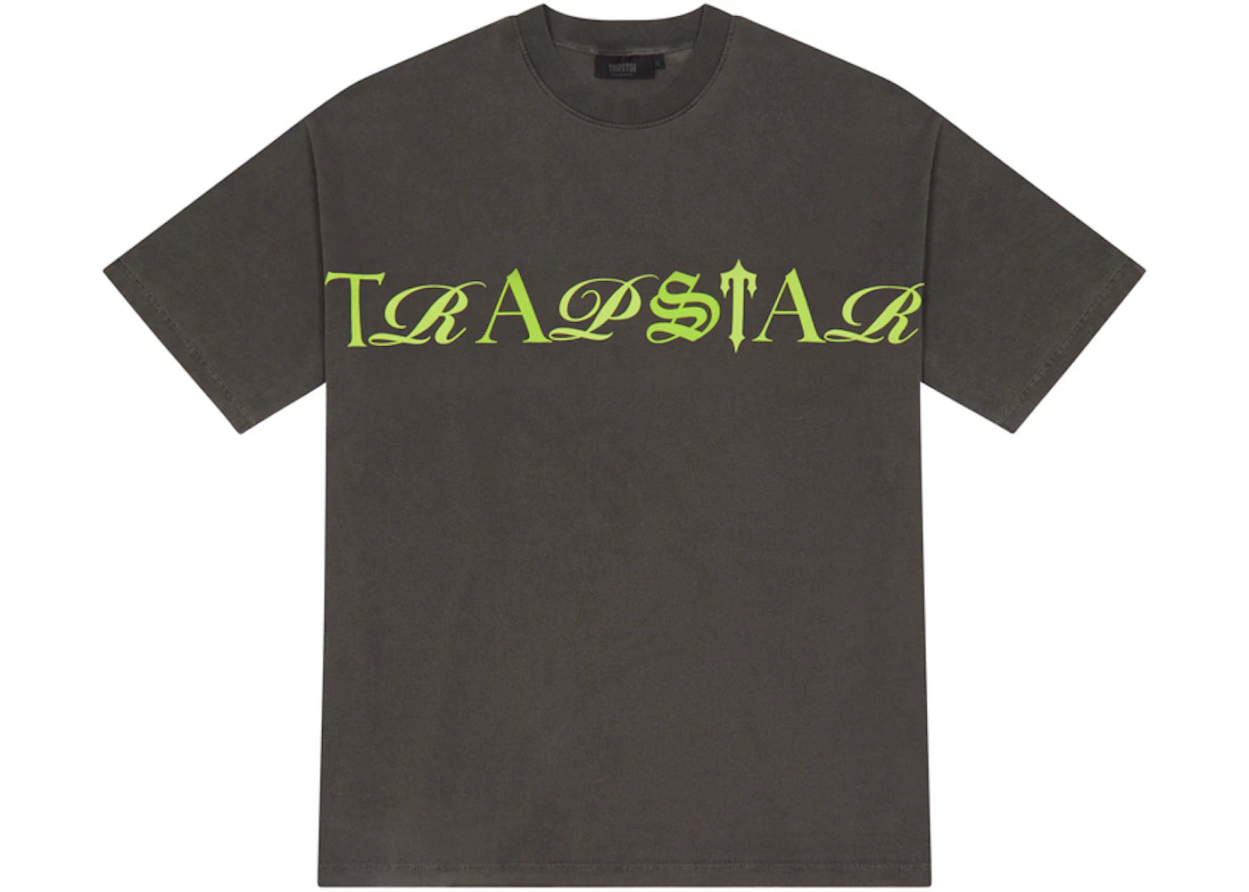 Trapstar Script T-shirt Grey/Lime