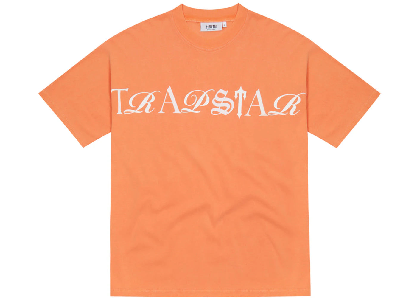 Trapstar Script T-shirt Orange/White