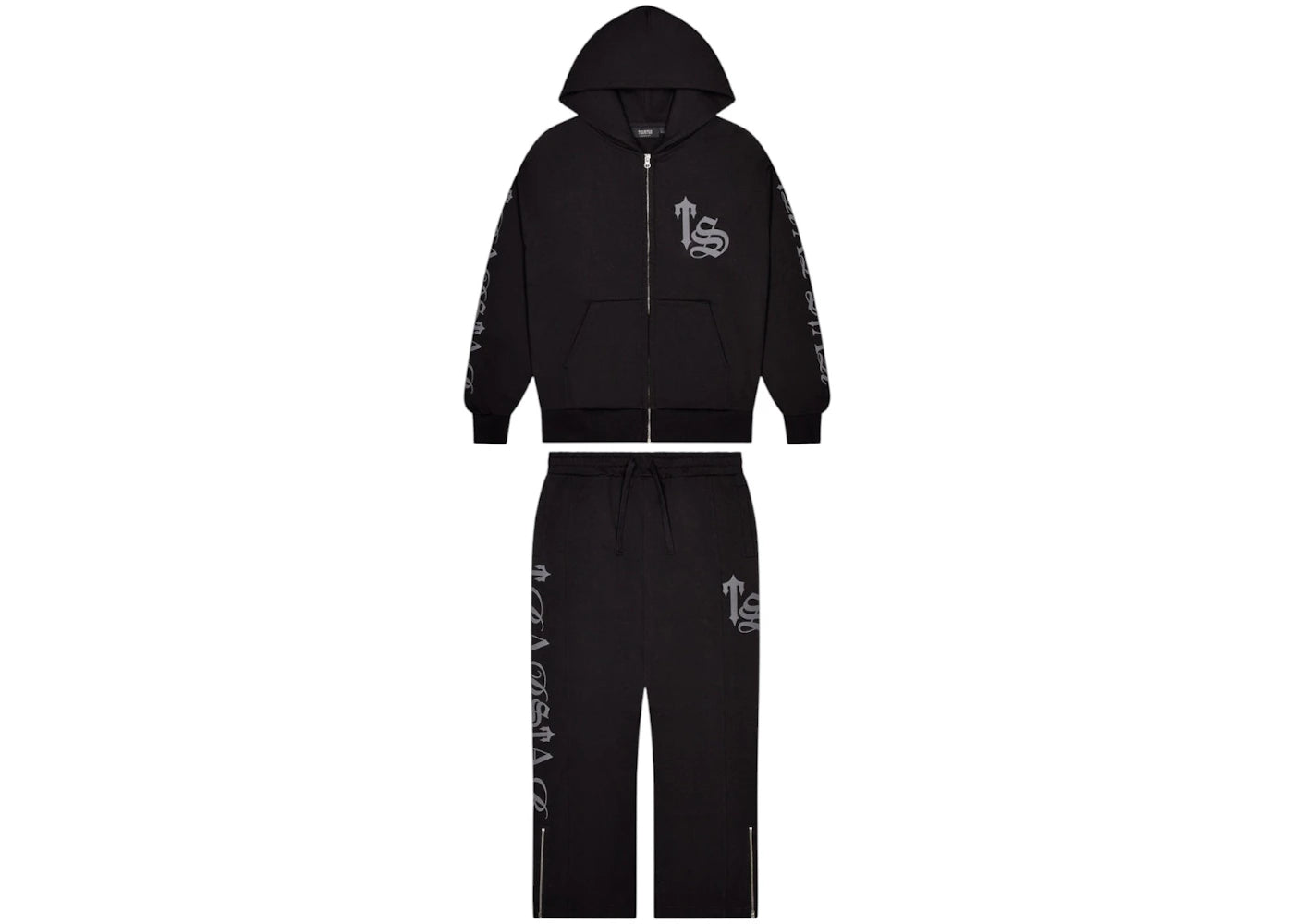 Trapstar Script Tracksuit Black