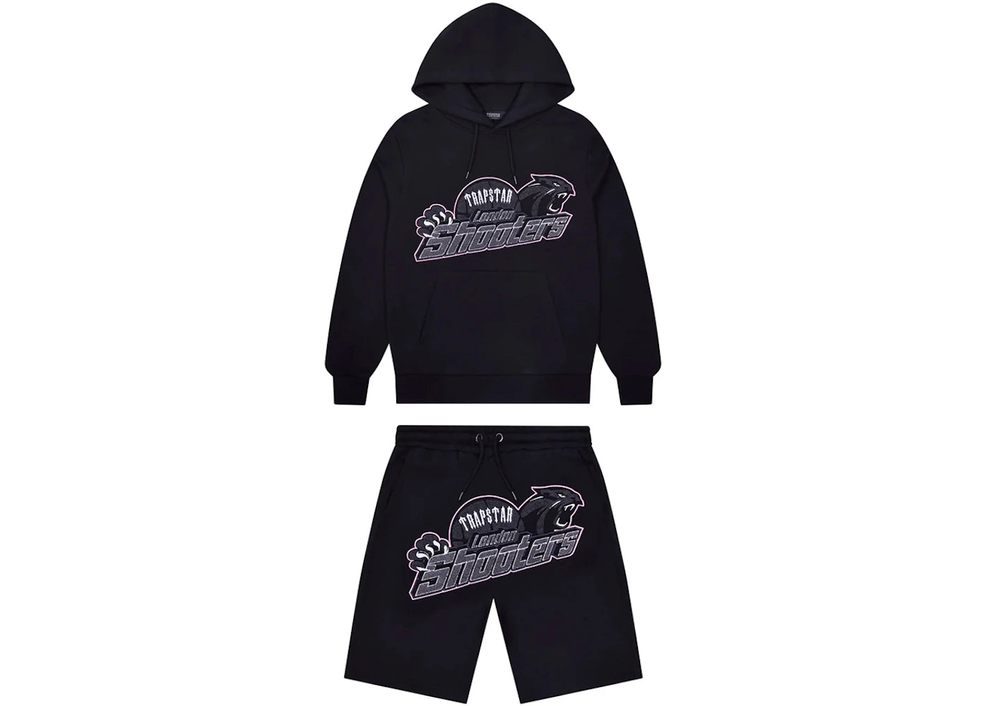 Trapstar Shooters Hoodie Short Set Black