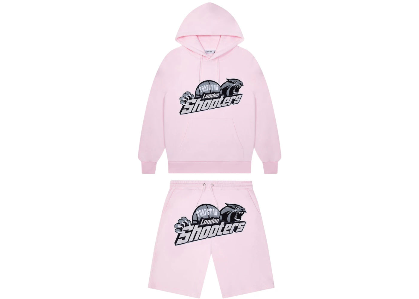 Trapstar Shooters Hoodie Shorts Set Pink