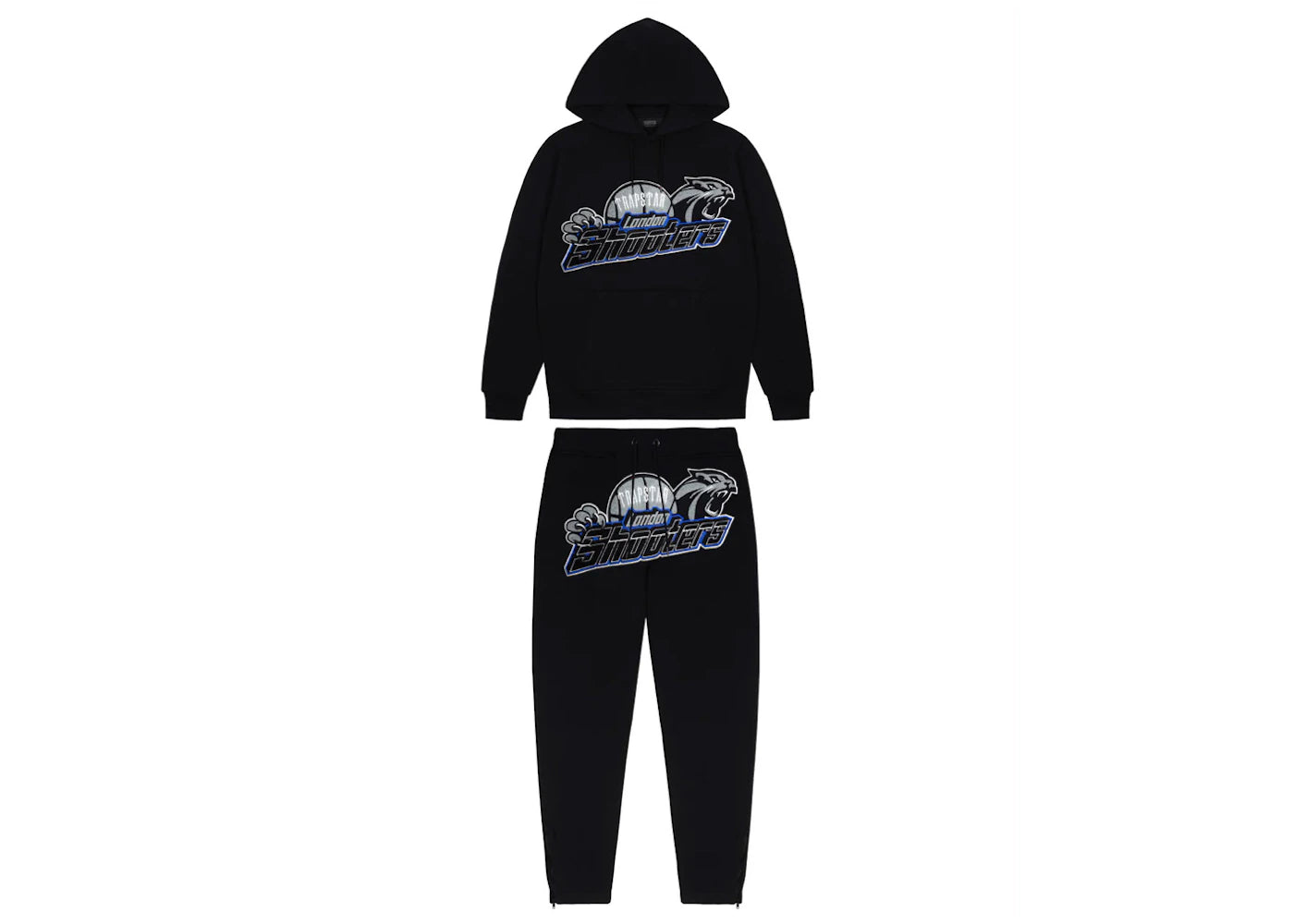 Trapstar Shooters Hoodie Tracksuit Black/Blue