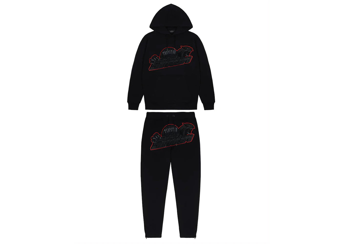 Trapstar Shooters Hoodie Tracksuit Black/Red