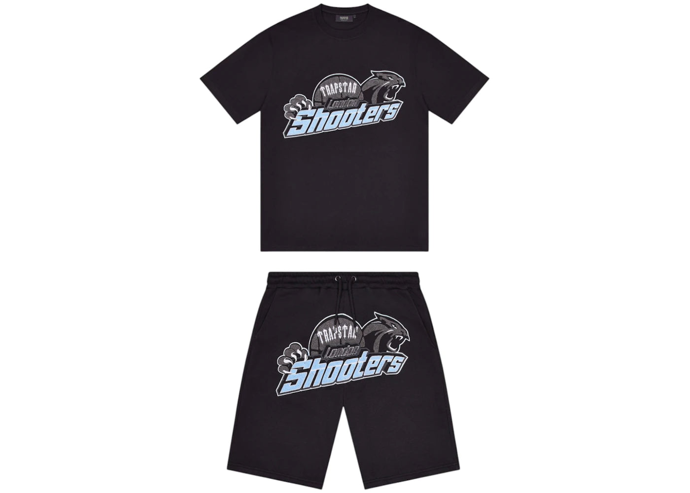 Trapstar Shooters Short Set Black/Blue