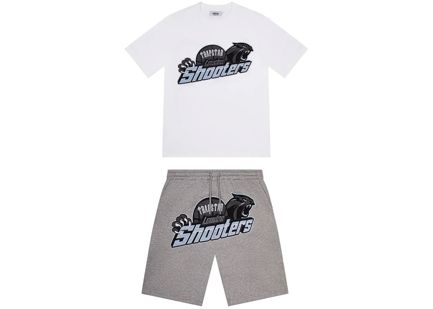 Trapstar Shooters Short Set White/Light Blue