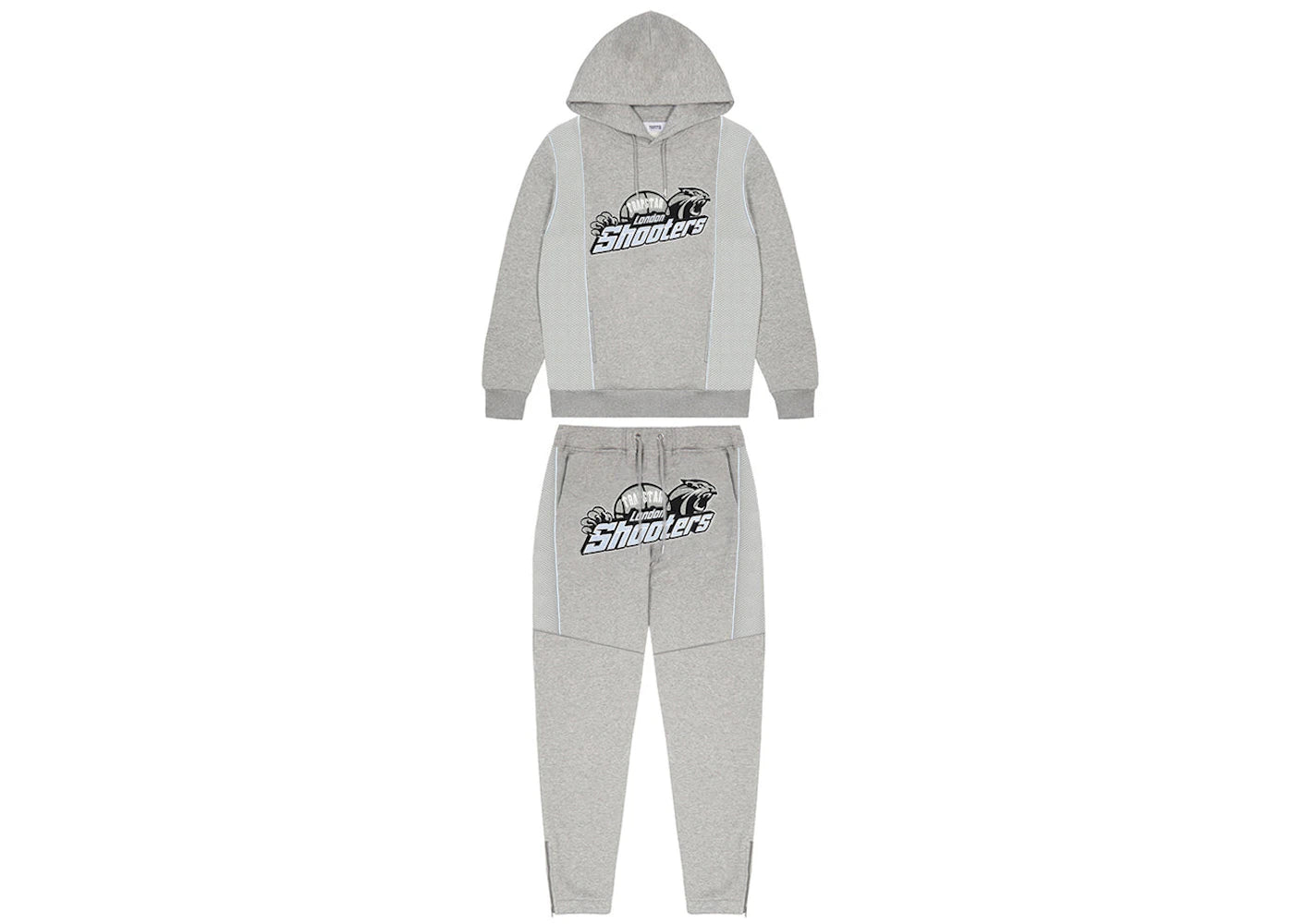 Trapstar Shooters Technical Hoodie Tracksuit Grey/Blue