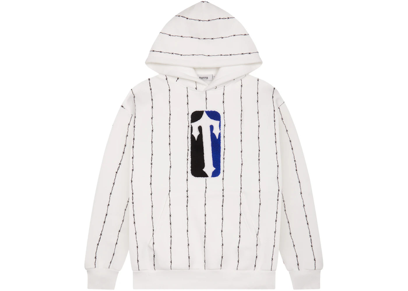 Trapstar Trap League Chenille Hoodie White Pinstripe