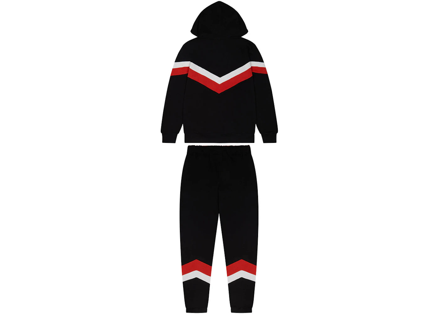 Trapstar V Stripe Hoodie Tracksuit Black/Red/White