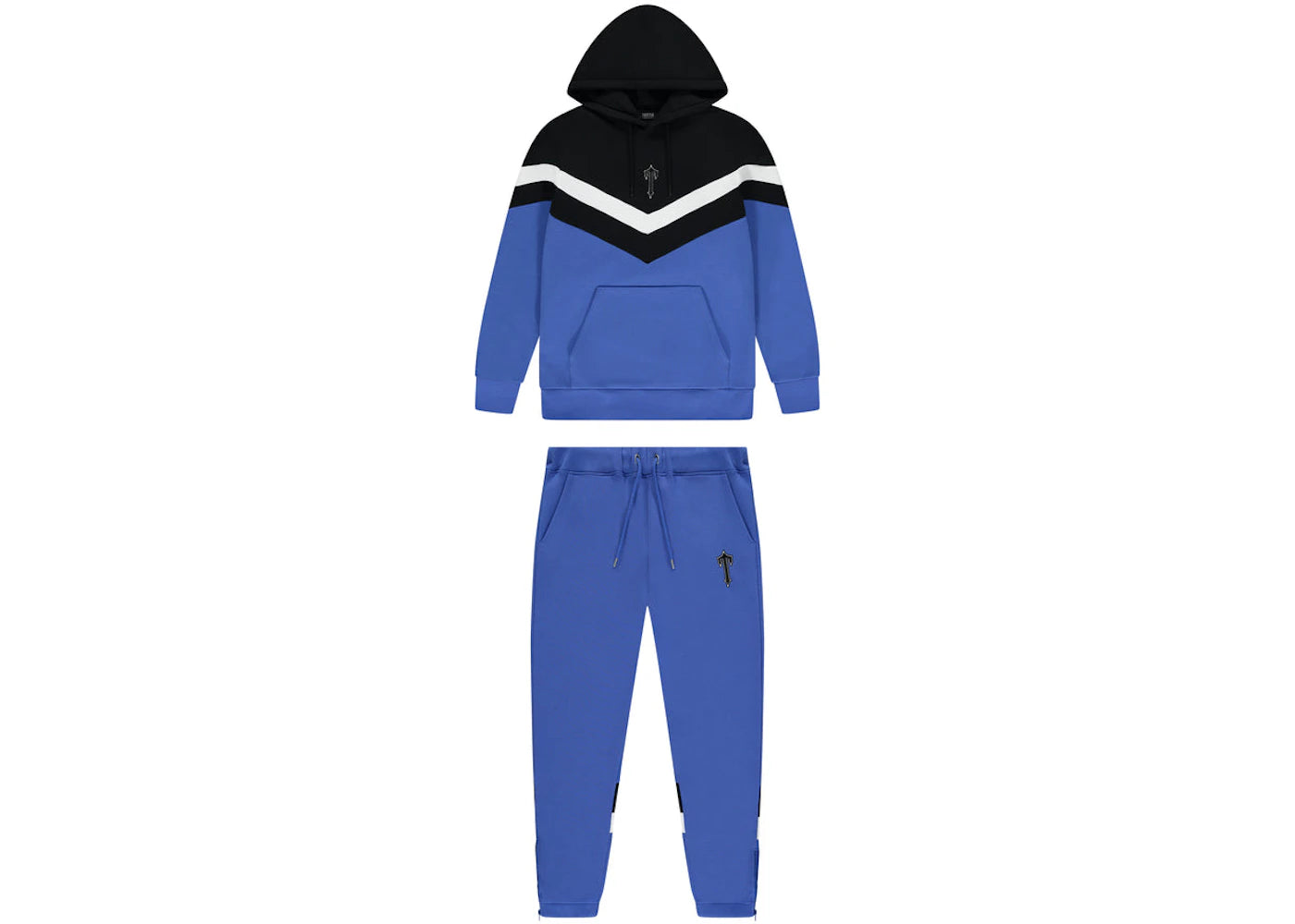 Trapstar V Stripe Hoodie Tracksuit Blue/Black/White