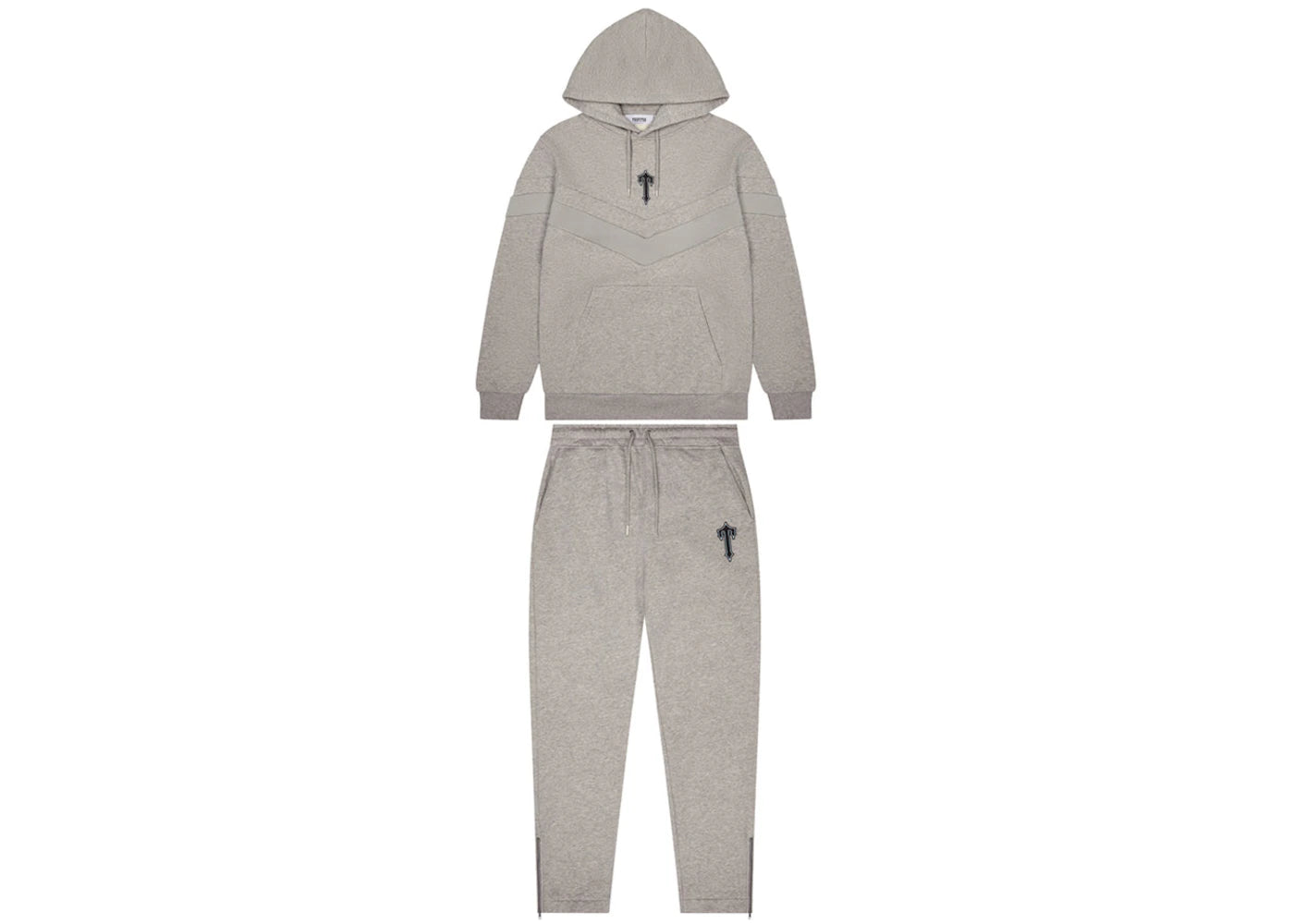 Trapstar V Stripe Hoodie Tracksuit Grey/Cashmere Blue