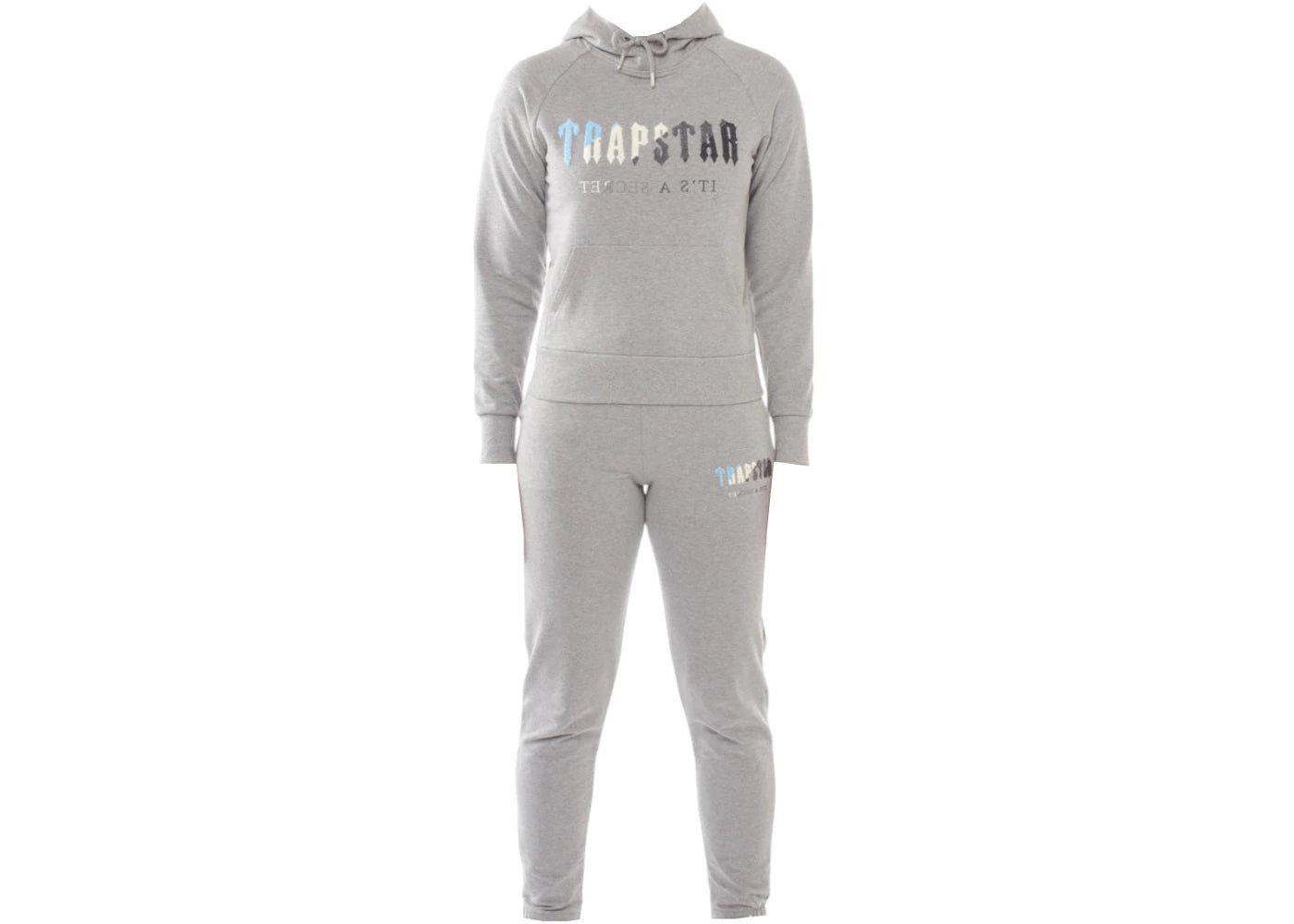 Trapstar Women's Chenille Decoded Hoodie Grey Ice Editions