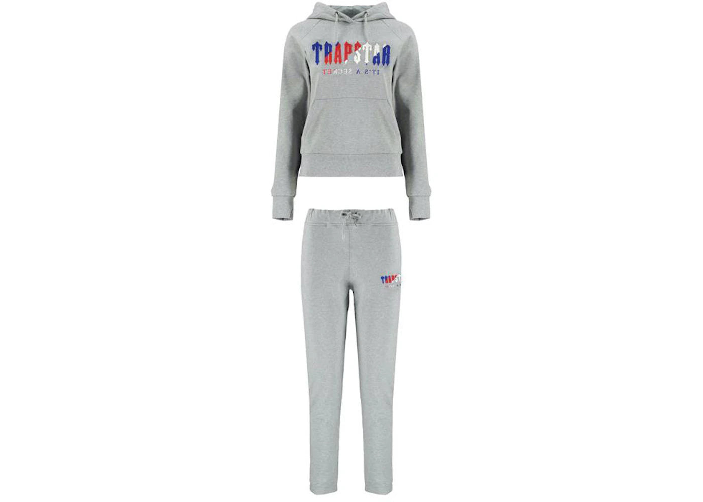 Trapstar Womens Chenille Decoded Revolution Edition Hooded Sweatsuit Grey