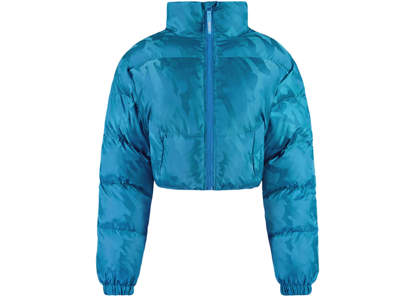 Trapstar Women's Cropped T Jacquard Puffer Jacket Teal