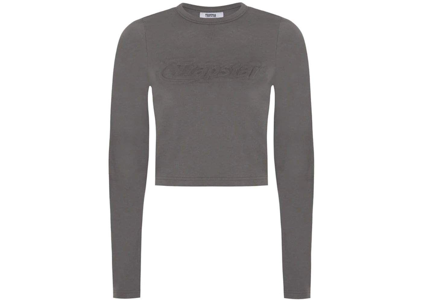 Trapstar Women's Hyperdrive Cropped Long Sleeve Top Tornado Grey