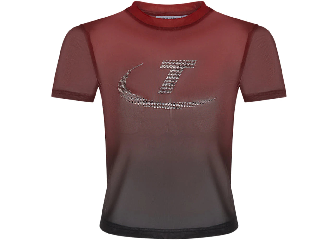 Trapstar Women's Hyperdrive Diamante T Mesh Top Red Gradient