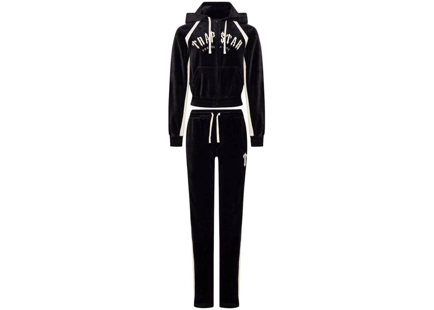 Trapstar Women's Irongate Arch Velour Tracksuit Black