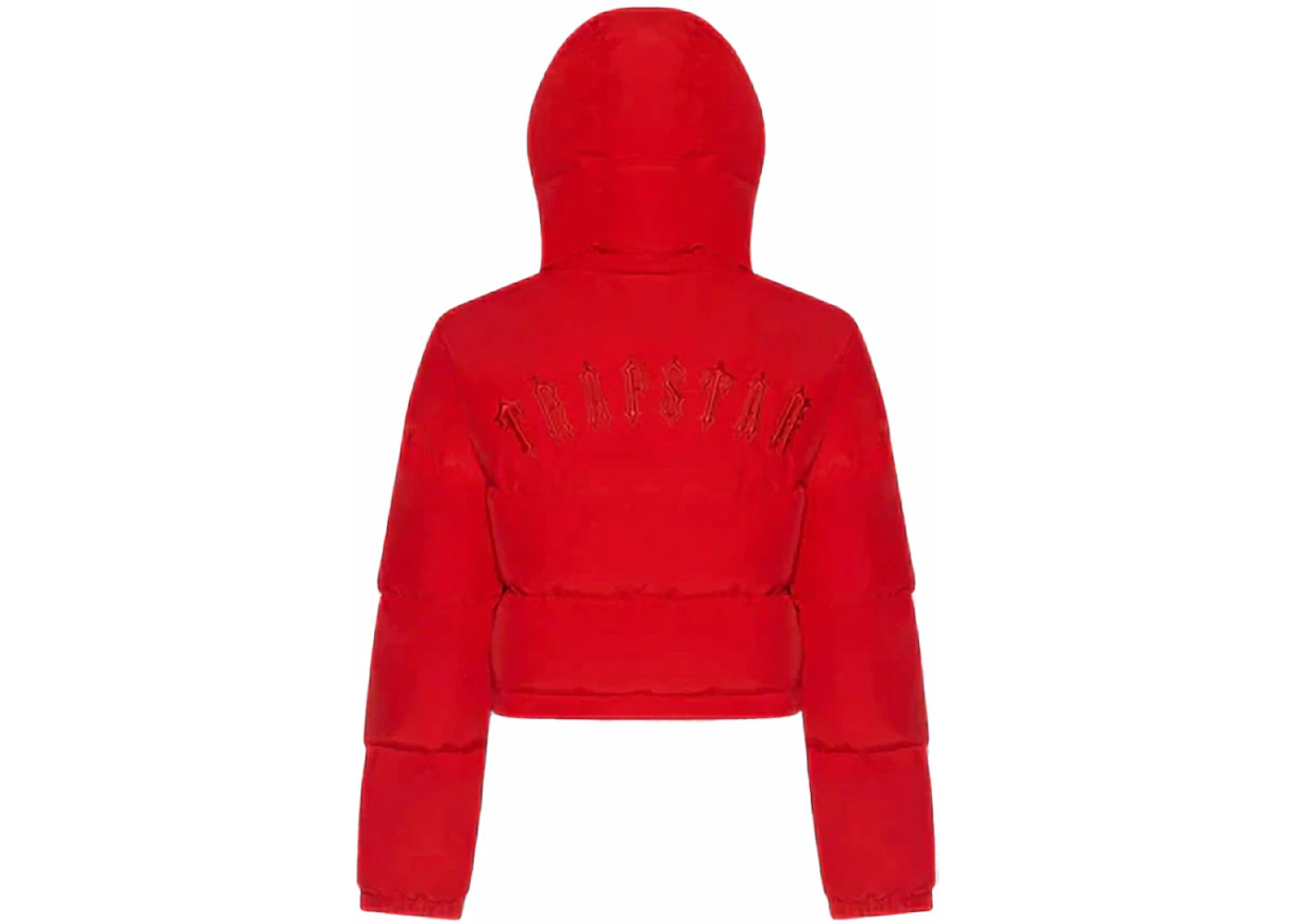 Trapstar Women's Irongate Detachable Hooded Puffer Jacket Infrared Red