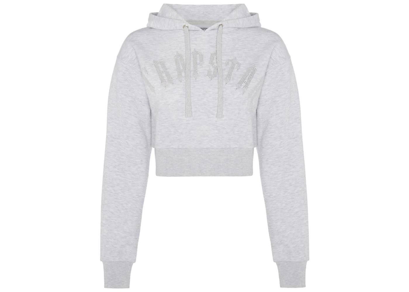 Trapstar Women's Irongate Stud Cropped Hoodie Grey